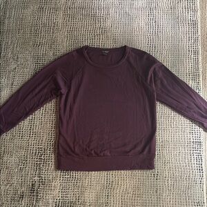 Eddie Bauer Red 3/4 Sleeve Fitted Sweatshirt